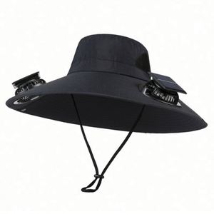 En gros, Casquette d'été en nylon avec ventilateur solaire et deux ventilateurs rafraîchissants, pour la pêche, le cyclisme et l'usage quotidien - Product Image 4