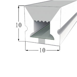 SDW-Z-1010Bالسيليكون الصمام الخفيفة قناة 10x10mm أنبوب مرن ل DIYالنيون ضوء ، U الشكل أنبوب 5/6mm الشرائط المصابيح - Product Image 1