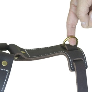 Großhandel Robustes <span class=keywords><strong>Leder</strong></span>-Hundegeschirr Y-förmig Anti-Würge-Brustgurt 4mm Dickes Echtes Rindsleder für Große Rassen - Product Image 5