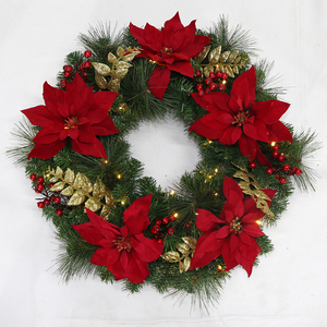 उच्च गुणवत्ता वाले हस्तनिर्मित क्रिसमस की रोशनी के साथ हरी गोल चेरी सजावट के लिए सजावटी गार्लैंड्स - Product Image 3