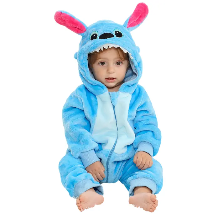 Flanelle bébé porter personnalisable nouveau-né bébé barboteuses fermeture éclair bébé pyjamas vêtements
