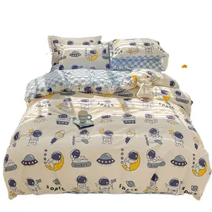 100%cotton supplier wholesale high quality luxury cute kids designs cartoon comforter cotton winter twin queen size bedding set