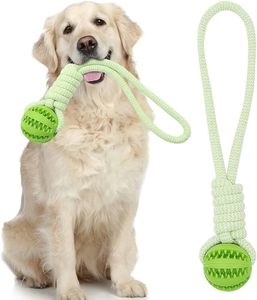 2024 Hoge Kwaliteit Beste Prijs Interactieve Rubberen Hond Slow Feeder Dispenser Bal Met Katoen - Product Image 2