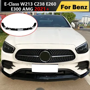 2021+ para Mercedes Clase E W213 C238 E260 E300 AMG Labio de parachoques delantero, alerón, difusor inferior, divisores, kit de carrocería y protector - Product Image 1