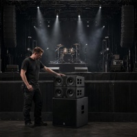 Système de sonorisation professionnel Line Array avec caisson de basses, équipement audio PA, enceinte de scène pour concert, performance live, événement