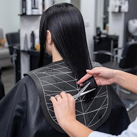 Cape de coiffure imperméable en silicone de qualité supérieure, écologique, pour la coloration et la coupe des cheveux, avec logo