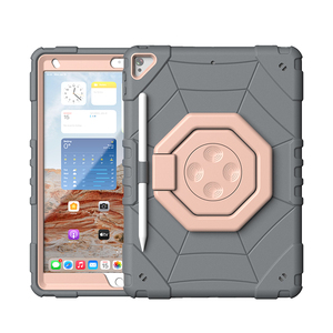 Étui antichoc en silicone pour <span class=keywords><strong>iPad</strong></span> 7e, 8e et 9e <span class=keywords><strong>génération</strong></span> 10,2 pouces, universel, avec support rotatif intégré et protection d'écran - Product Image 3