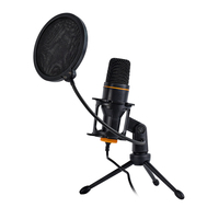 Microphone à condensateur ZX666 Microphone d'enregistrement professionnel de bureau pour diffusion en direct Karaoké Spectacle sur scène Jeux Réunion