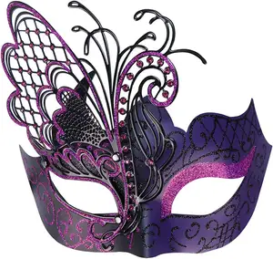 Various Butterfly Rhinestone Metal Venetian Women Mask for Masquerade/Mardi Gras Party/Sexy Costume Ball/Wedding