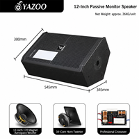 Système d'amplification de sonorisation de scène professionnelle SRX-712 350W 12 pouces, haut-parleur coaxial passif à deux voies