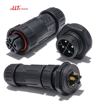 Connecteur circulaire M19 à montage sur panneau, câble électrique à 4 broches en ligne LLT Led