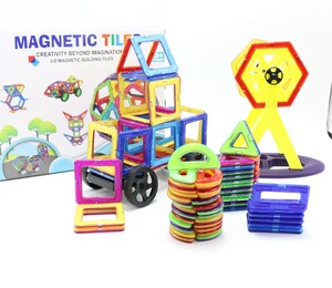 Mini manyetik fayans 3d mıknatıs bulmacalar istifleme blokları erkek kız bebekler için arabalar ile yaratıcılık oyuncaklar kök erkek kız - Product Image 6