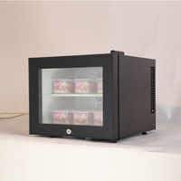 Réfrigérateur Mini-Bar Portable 20 Litres à Porte Vitrée pour Boissons Fraîches
