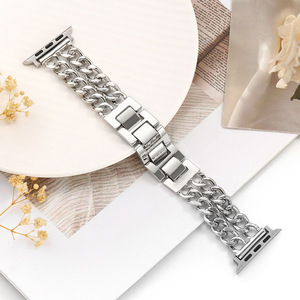 <span class=keywords><strong>Bracelet</strong></span> en métal de luxe Lionorm, doré, pour <span class=keywords><strong>Apple</strong></span> <span class=keywords><strong>Watch</strong></span> Strap <span class=keywords><strong>Se</strong></span>/Ultra 2, breloques Iwatch, double chaîne, bracelets de montre pour femmes - Product Image 5