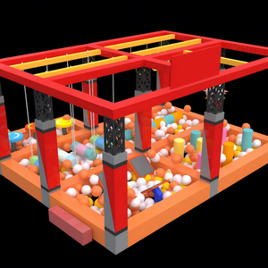 Aoleao Custom Metal Naughty Castle <b>Indoor</b> Playground with Ninja Course Ball Pool and <b>Slides</b> CE TUV CPC Certified - Product Image 2
