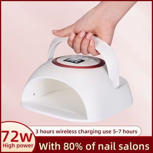 Lampe à ongles UV LED sans fil 72W S40, 33 perles, rechargeable, grande batterie, sécheuse de gel pour usage en salon - Product Image 4