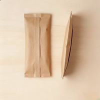 Sac d'emballage pour crème glacée en papier kraft PLA biodégradable personnalisé, sac jetable auto-adhésif pour bâtonnets glacés et lait