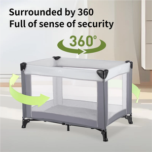 <span class=keywords><strong>Barrière</strong></span> de sécurité pour <span class=keywords><strong>enfant</strong></span> en coton et polyester écologiques, amovible, pour parc pour bébé et protection des tout-petits, noir/gris - Product Image 4