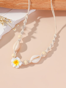 <span class=keywords><strong>Collier</strong></span> en corde tressée en macramé avec perles de coquillages faites à la main pour femmes, vente en gros LC20260116 - Product Image 6