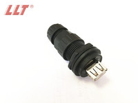Conector de montaje en panel USB impermeable IP67 para transmisión de señal