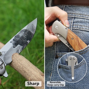 Il nuovo elenco bellissimo tattico manico in legno sopravvivenza campeggio <span class=keywords><strong>cacciatore</strong></span> pieghevole <span class=keywords><strong>coltello</strong></span> tascabile per esterni - Product Image 5