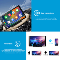Maustor, reproductor de DVD para coche Carplay inalámbrico automático Android de 9 pulgadas con pantalla IPS, compatible con funciones inversas, Radio para coche