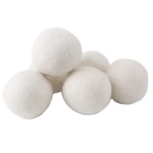 Wholesale New Zealand Dryer Wool Felt Balls Organic Natural Fabric Softener Reusable XL 100% Handmade Wool Dryer Balls