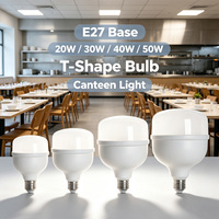 Lampe de la série T haute puissance T80/T100/T120/T140 20W/30W/40W/50W 100-240V Ampoule LED haute luminosité pour éclairage intérieur