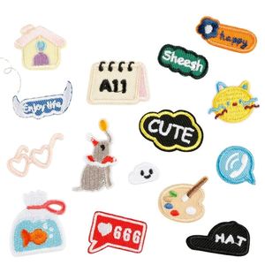 Wappen Small Size Polyester Hot Melt Adhesive Embroidery Stickers <b>Animal</b> Letters Clothing Bags Hats Shoes DIY Patch - Product Image 1