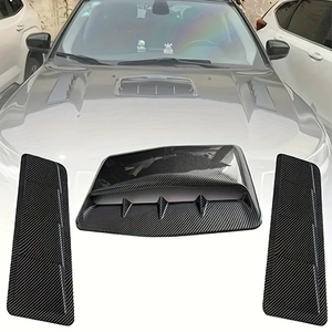 Juego de 3 Cubiertas para Ventilaciones de Coche y Camioneta, Cubierta para Capó + Cubiertas para Ventilaciones Laterales, Accesorios Universales para Coche, Decoración Exterior - Product Image 4