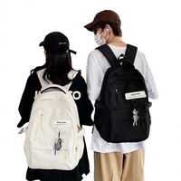 Ransel Sekolah Oxford Minimalis Estetis Tas Buku Laptop Ultralight 16 Inci Tas Buku Laptop Uniseks Tas Travel Daypack untuk Remaja Perguruan Tinggi Pasangan