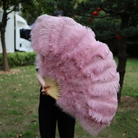 Ventilateur en plumes d'autruche moelleux de 40 à 45 cm pour décoration de carnaval