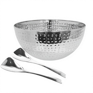 Pieza central Mezcla de fideos instantáneos Cuencos para servir Frutero a precio mayorista Juego de ensaladeras de acero inoxidable - Product Image 1
