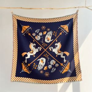 Senior Sense Retro Fashion Square New Art Europa y los Estados Unidos Travel Photo Shawl - Product Image 1