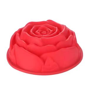 Large Rose Number Shaped <b>Silicone</b> Pan Bread Mousse Mold for Birthday Parties Valentine's Day Sustainable Cake Tool - Product Image 2