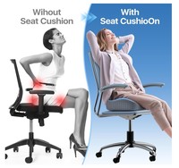 Coussin ergonomique matelassé en mousse à mémoire de forme pour soulagement des douleurs sciatiques et du coccyx, idéal pour chaise de voiture ou de bureau, amovible