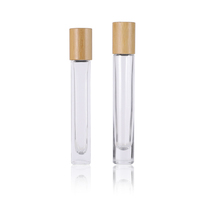 Bouteille Roll-on en Verre à Fond Épais 10ml 2026, Rechargeable, pour Soins de la Peau, Parfums et Huiles Essentielles, avec Couvercle en Bambou