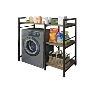 Support de rangement pour serviettes en métal à double niveau, design moderne et multifonctionnel pour salle de bain - Solution tout-en-un écologique - Product Image 1