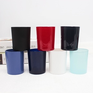 FENGJUN Black White Red Mini Small Size Empty Cylinder Shape Custom High Quality Glass Jar <strong>Candle</strong> Manufacturers Europe - Product Image 6