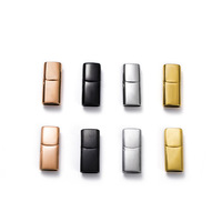 Vente flash - Bracelet en cuir tressé avec fermoir magnétique en acier inoxydable, boucle de connexion magnétique pour la fabrication de bijoux