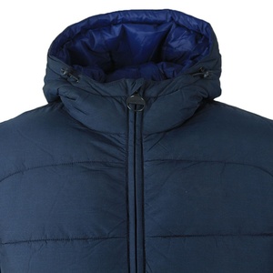 Chaqueta acolchada azul marino ligera personalizada para hombre con capucha a prueba de viento transpirable de manga larga abrigo de invierno cálido nuevo diseño de tendencia - Product Image 3