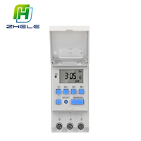 1NO 1NC Din Rail Fasa Tunggal Mingguan 7 Hari Programmable Digital 12v Dc Time Switch Relay Timer AC/DC 12V 24V 48V 110V AC220