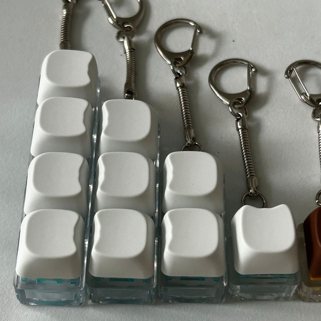 Custom DIY Switches Mechanical Keyboard Tactile Cat Shape Key Keycap Switch Tester Keychain Keyboard Fidget Toys