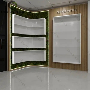 Custom Pharmacy Display Shelves LED <b>Light</b> Medical Store Cabinet for Drugstore Retail Shop <b>Fitting</b> - Product Image 1