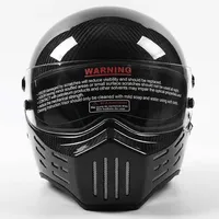 Casque de moto vintage personnalisé SD, casque intégral de karting, casque de moto en fibre de carbone véritable