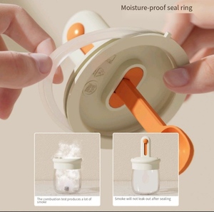 <span class=keywords><strong>Set</strong></span> Stoples Penyimpanan Rumah Tangga Kaca dengan Tutup Sendok Retraktil Anti Lembab Kapasitas Besar Wadah Bumbu Mewah untuk Penggunaan Dapur - Product Image 4