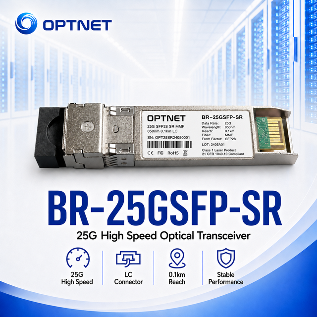 Hot Sale 25G SFP28 SR Optical Transceiver 850nm MMF Duplex LC Fiber Module for Data Center