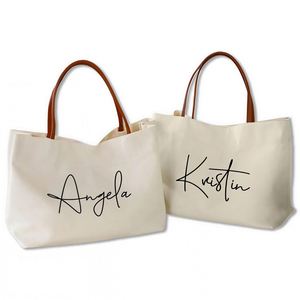 Custom Canvas Tote <b>Bag</b> for <b>Bridesmaids</b>, Personalized Wedding <b>Gift</b> <b>Bag</b>, Women's Handbag, Bridal Shower <b>Gifts</b> for Her - Product Image 1