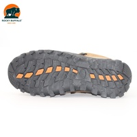 Botas de Trabajo Rocky Buffalo de Alta Calidad Estilo Chileno, Zapatos de Seguridad de Cuero Genuino con Puntera de Acero y Suela de Goma