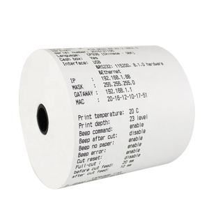 Rouleau de papier thermique Unifon 57x40mm, rouleau de papier de caisse enregistreuse personnalisé, 100% pâte de bois, noyau en plastique simple, impression POS - Product Image 2
